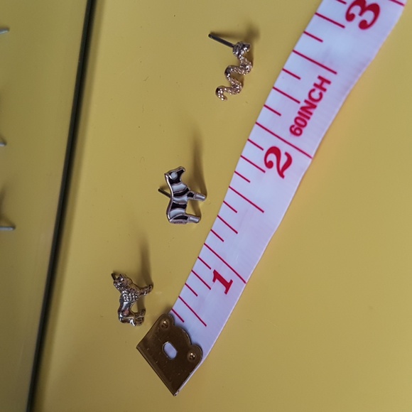 Set of 3 | Animal Stud Earrings | Zebra, Lion, Snake | EUC - Picture 5 of 6